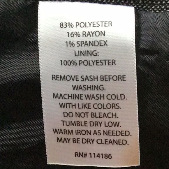 Fenn Wright Manson Geometric Black and Cream Ruched Color Belted Blazer - Picture 13 of 13